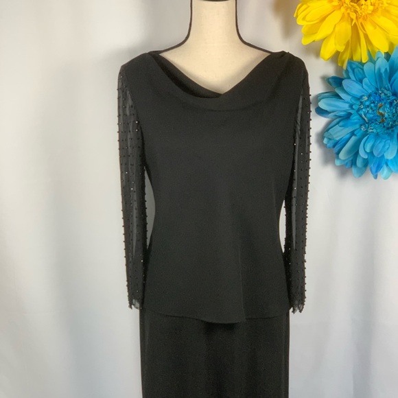 S.L. Fashions 2pc Beaded Evening Gown - Picture 1 of 7